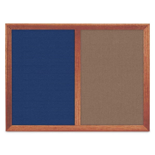 Enclosed Corkboard, 1 Door, 18"x24", 4" Fra